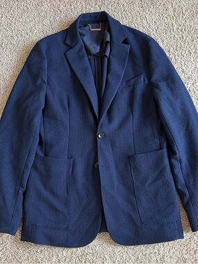 Percival Waffle Knit Wool Stretch Jacket Blazer